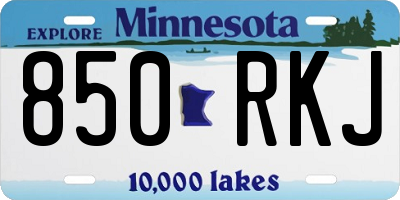 MN license plate 850RKJ