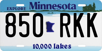 MN license plate 850RKK