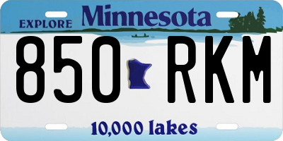 MN license plate 850RKM