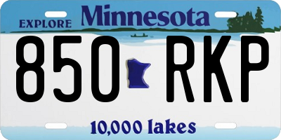 MN license plate 850RKP