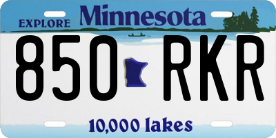 MN license plate 850RKR