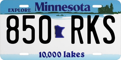 MN license plate 850RKS