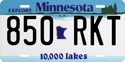 MN license plate 850RKT