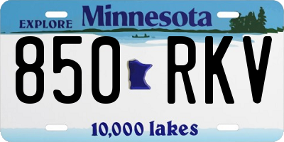 MN license plate 850RKV