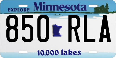 MN license plate 850RLA