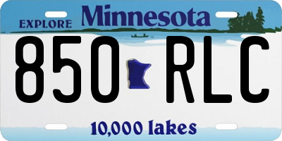 MN license plate 850RLC