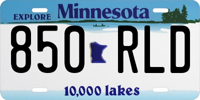 MN license plate 850RLD