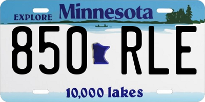 MN license plate 850RLE