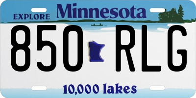MN license plate 850RLG