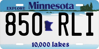 MN license plate 850RLI
