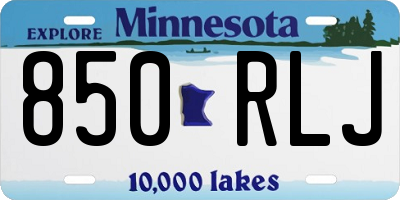MN license plate 850RLJ