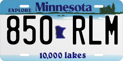 MN license plate 850RLM