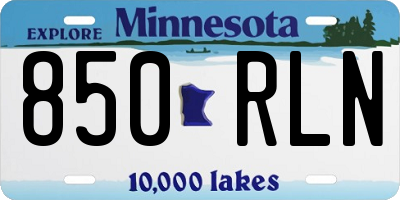 MN license plate 850RLN