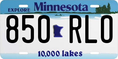 MN license plate 850RLO
