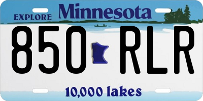 MN license plate 850RLR