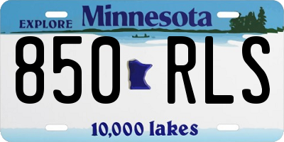 MN license plate 850RLS