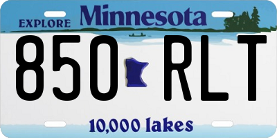 MN license plate 850RLT
