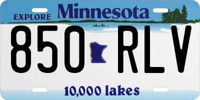 MN license plate 850RLV