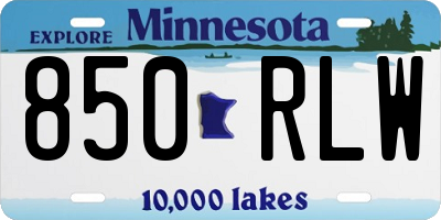 MN license plate 850RLW
