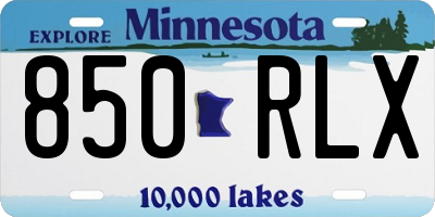 MN license plate 850RLX