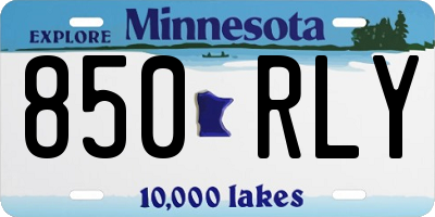 MN license plate 850RLY