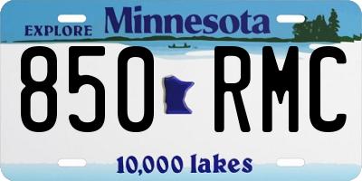 MN license plate 850RMC