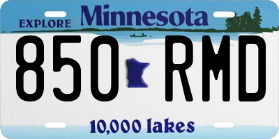 MN license plate 850RMD