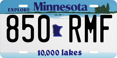 MN license plate 850RMF