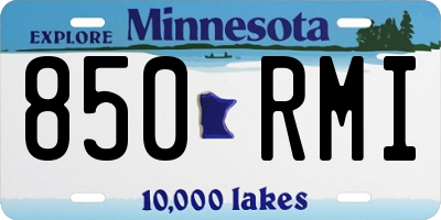 MN license plate 850RMI
