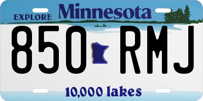 MN license plate 850RMJ