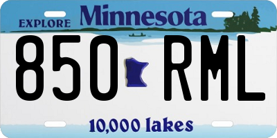 MN license plate 850RML