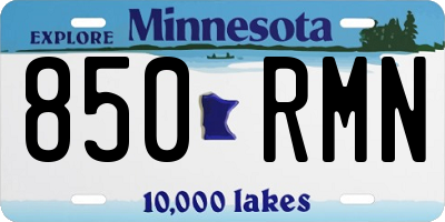 MN license plate 850RMN