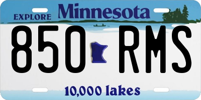 MN license plate 850RMS
