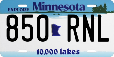 MN license plate 850RNL