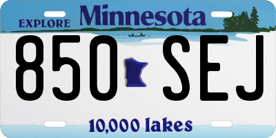 MN license plate 850SEJ