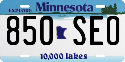 MN license plate 850SEO