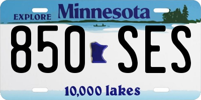 MN license plate 850SES