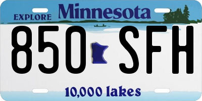 MN license plate 850SFH