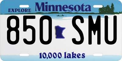 MN license plate 850SMU