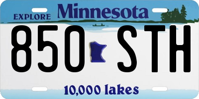MN license plate 850STH
