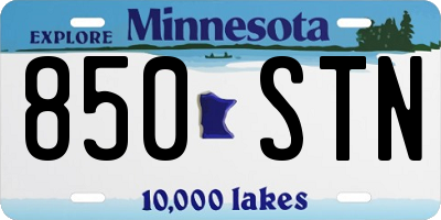 MN license plate 850STN