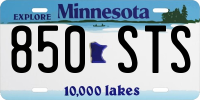 MN license plate 850STS