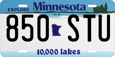 MN license plate 850STU
