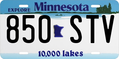 MN license plate 850STV