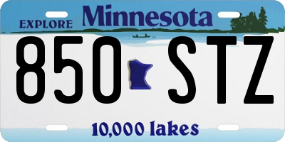 MN license plate 850STZ