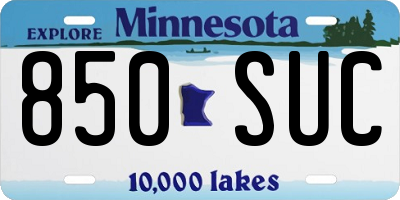 MN license plate 850SUC