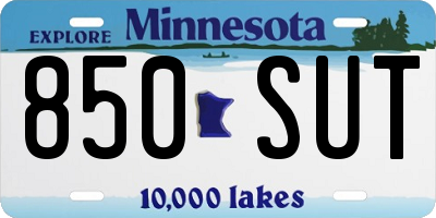 MN license plate 850SUT