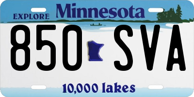 MN license plate 850SVA