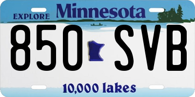 MN license plate 850SVB