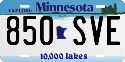 MN license plate 850SVE